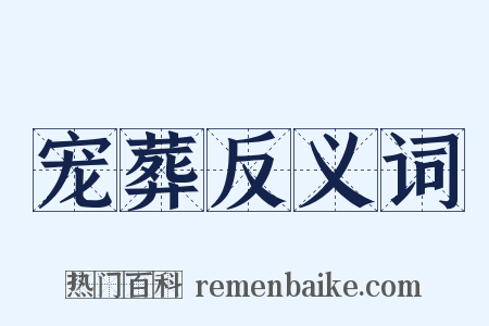 宠葬反义词是什么意思的图片